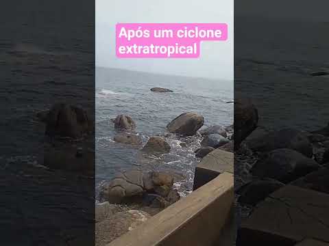 #short#shorts após o ciclone extratropical ó como está o mar em Bombinhas