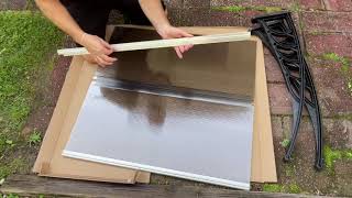 How to setup & install the Amazon/eBay Front Door/Window/Patio Cover Awning -UV Protector + review