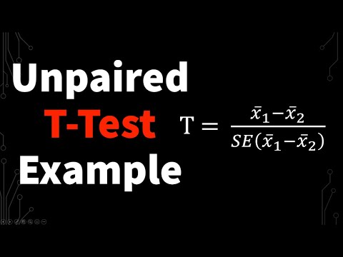 Unpaired T Test Example | Unpaired Student T-Test Example