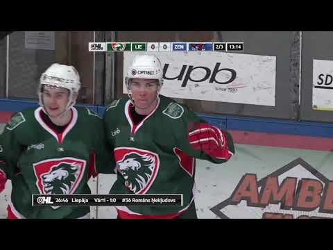 Optibet hokeja līga: HK Liepāja - HK Zemgale/LLU. Spēles labākie momenti (10.03.2021)