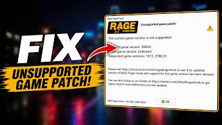How to Fix RAGE Plugin Hook Current Game Version Not Supported (2026) | Unsupported Game Patch Fix
