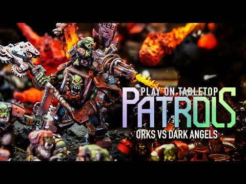 Orks vs Dark Angels Combat Patrol. New Players to 40k with Veteran Coaches.