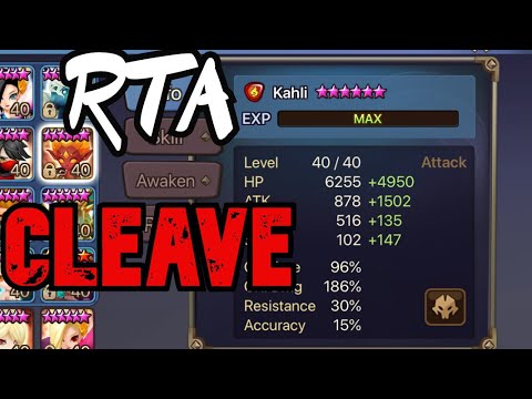 SUMMONERS WAR / RTA CLEAVE WITH ONLY ONE BOOSTER - KHALI MVP-