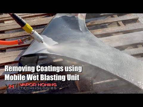 Removing Coatings using Mobile Wet Blasting Unit - Vapor Honing Technologies
