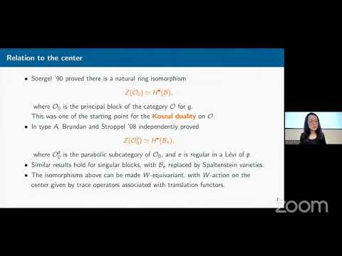 Peng Shan: On geometrical realization of centers