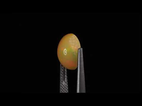 Натуральный желтый Опал овал 10.2x8.2мм 2.02ct видео