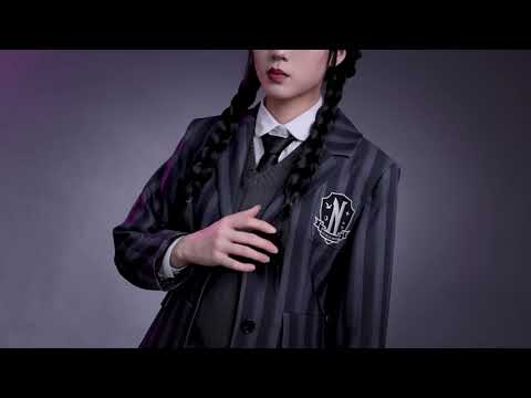 【Size S-3XL】DokiDoki-R TV Wednesday Cosplay Wednesday Addams Costume Uniform