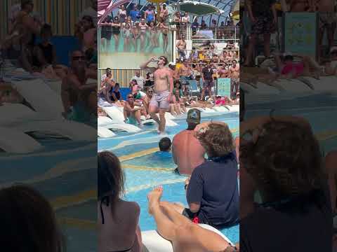 Thumbnail for PART 16.  Wonder of the Seas. March 2025.  #cruise #poolparty. Show Word s Sexiest man contest .