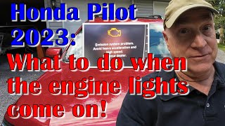 Honda Pilot 2023:  What to do when the engine diagnostic lights come on!