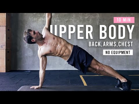 10 Min Upper Body HIIT Workout For Strength & Cardio | Back, Arms & Chest | No Equipment | At home
