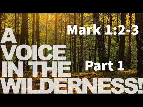 Berean Home Fellowship: A Voice In The Wilderness - Part 1 (Mark 1:2-3)
