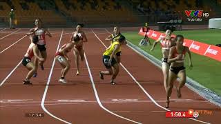 Trực tiếp Những pha bứt tốc đem về huy chương vàng của 4 cô gái vàng nội dung 4x400m