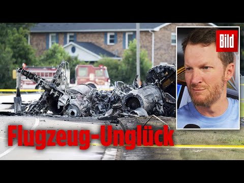 Motorsport-Star steigt mit Baby, Frau und Hund aus brennendem Jet