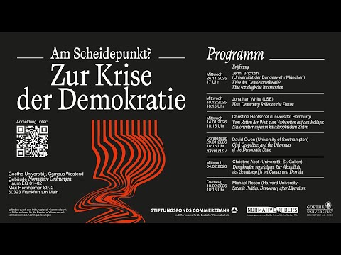 Jenni Brichzin: Krise der Demokratietheorie? Eine soziologische Intervention
