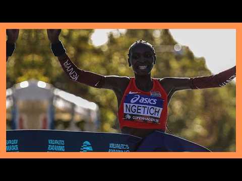 Agnes Ngetich sets women-only half marathon world record