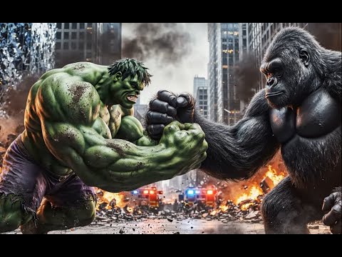 HULK vs. KING KONG: Ultimate City Battle & Plane Crash Destruction!