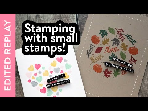 🔴 EDITED REPLAY - 2 CARDS! Ways to use small stamps