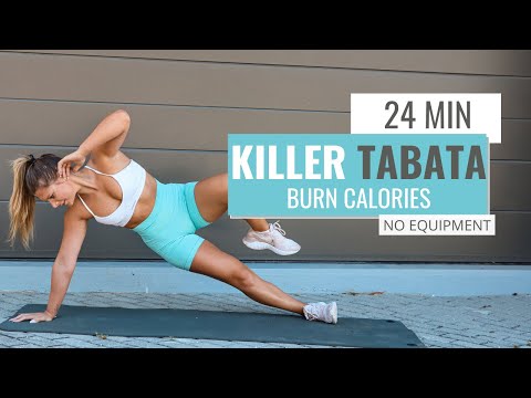 24 MIN KILLER HIIT TABATA - Burn Calories, Full body, No equipment, Home Workout