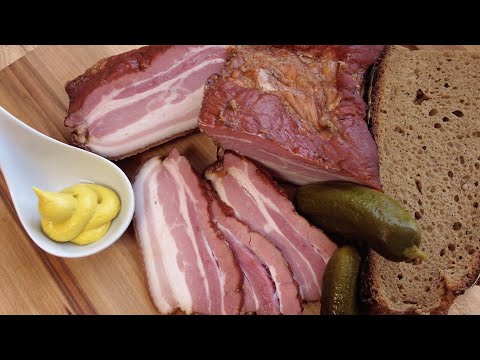 Heißgeräucherter Schweinebauch selbst gemacht