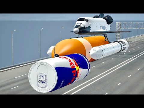 NASA Space Shuttle vs Red Bull Tank Monster - Drag Race 20 KM
