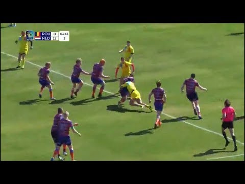 Alexandru Barsan painful clobbering hit on Douwe Meulenbeld