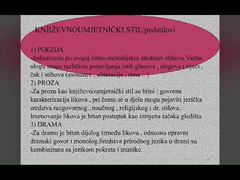 Funkcionalni stilovi, treći razred srednje škole