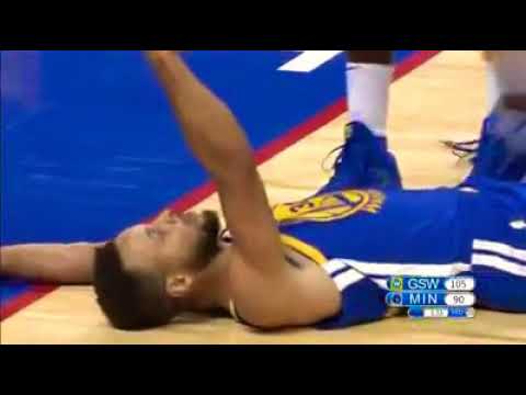 Stephen Curry with a jelly and-one layup vs. Minnesota Timberwolves- NBA Preseason 8th October 2017