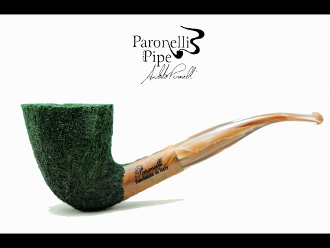 Pipa Paronelli radica semicurva rusticata forest green - www.paronellipipe.com