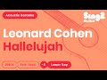 Leonard Cohen - Hallelujah (Lower Key) Karaoke Acoustic