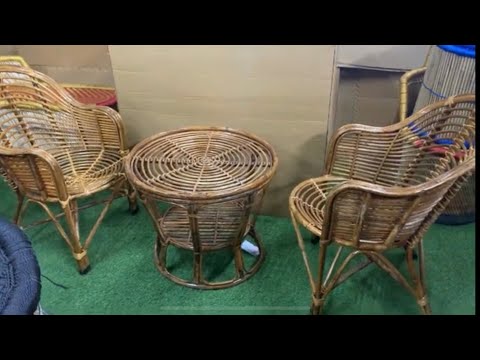 Rattan / Wicker Outdoor Bamboo Dining Sofa  And Table Chair Set Furniture