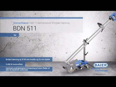 BDN 511 - Diamantfræser med 11 diamantskiver til broløs fræsning