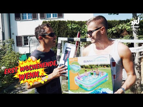 It won't be until the weekend, when... Schelker has inflated the pool!