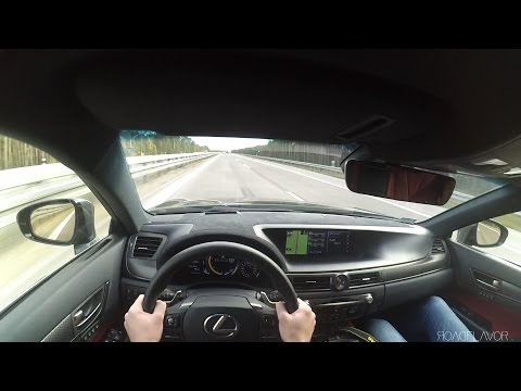 2016 Lexus GS F 5.0 V8 on German Autobahn (PURE SOUND & POV DRIVE) 1080p