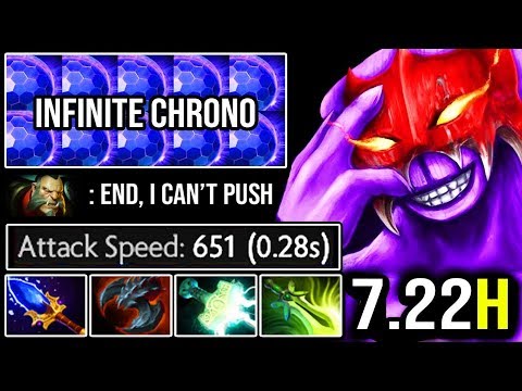 Faceless Void Scepter Infinite Chrono 100% Deleted Split Push Strat with Maximum Attack Speed DotA 2