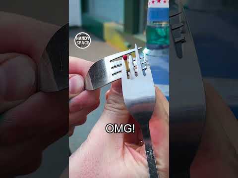 Amazing! Trick with Forks and Matches! #shorts