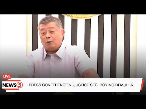 LIVE Press conference ni Justice Sec. Boying Remulla #News5