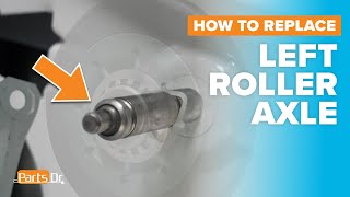 How to replace left side roller axle shaft part # WPW10359270 on your Whirlpool Maytag Amana dryer