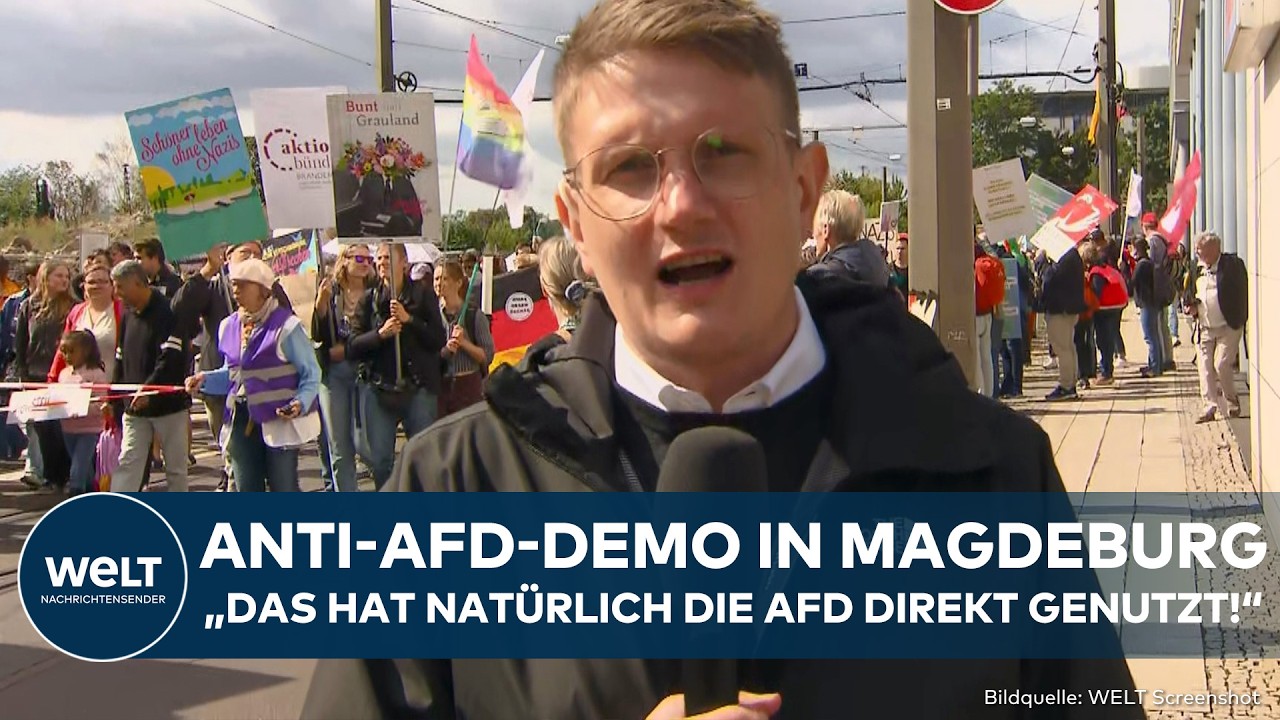 SACHSEN-ANHALT: Demo gegen AFD in Magdeburg! Polizei meldet 4000 Teilnehmer