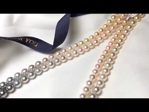 8-8.5 mm Multiple Pearls Color Gradient Necklace - AAAA