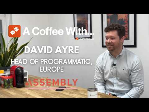 Shot of David Ayre, head of programmatic, Europe, at Assembly Global, in the ExchangeWire kitchen for an episode of A Coffee With...