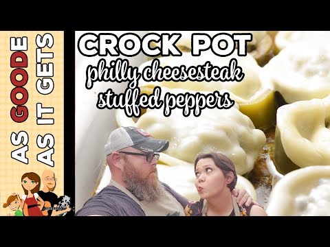 Crock Pot Philly Cheesesteak Stuffed Peppers (Low Carb)