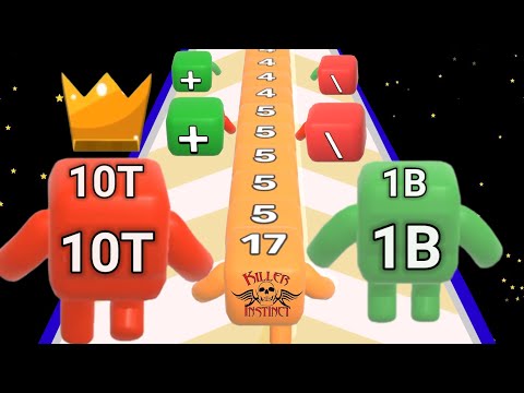 Satisfying Mobile Game / merge jump 2048 vs level up numbers - 2048 jelly Gameplay New Update Levels