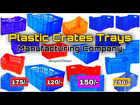 Crates Trays Pallets & Storage Boards || Plastic Crate (Stackable) - Manufacturing in India