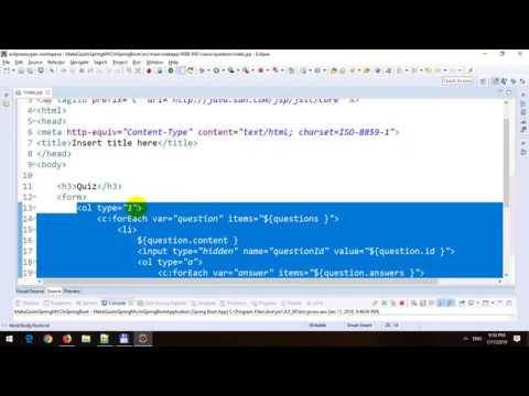 Creating Online Quiz Application using Spring MVC and...