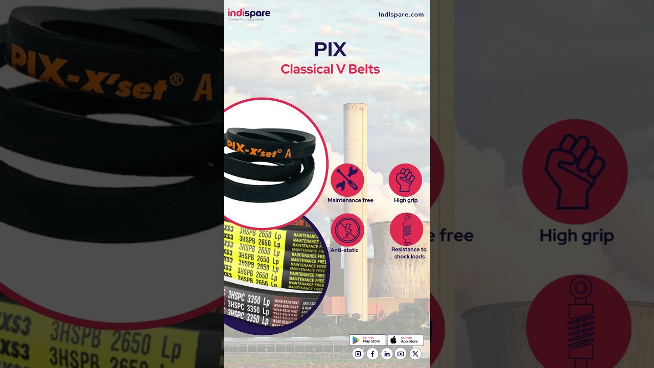 Pix classical V belts #indispare #pixclassicalvbelts #shorts