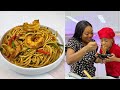 COOK WITH US A QUICK AND EASY SPAGHETTI RECIPE FOR LUNCH OR DINNER | NIGERIAN FOOD
