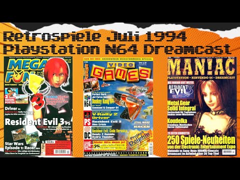 Videospiele vor 25 jahren Zeitreise ins Jahr 99 Juli - Playstation Nintendo 64 Dreamcast