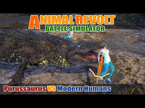 Purussaurus vs Modern Humans - Animal Revolt Battle Simulator