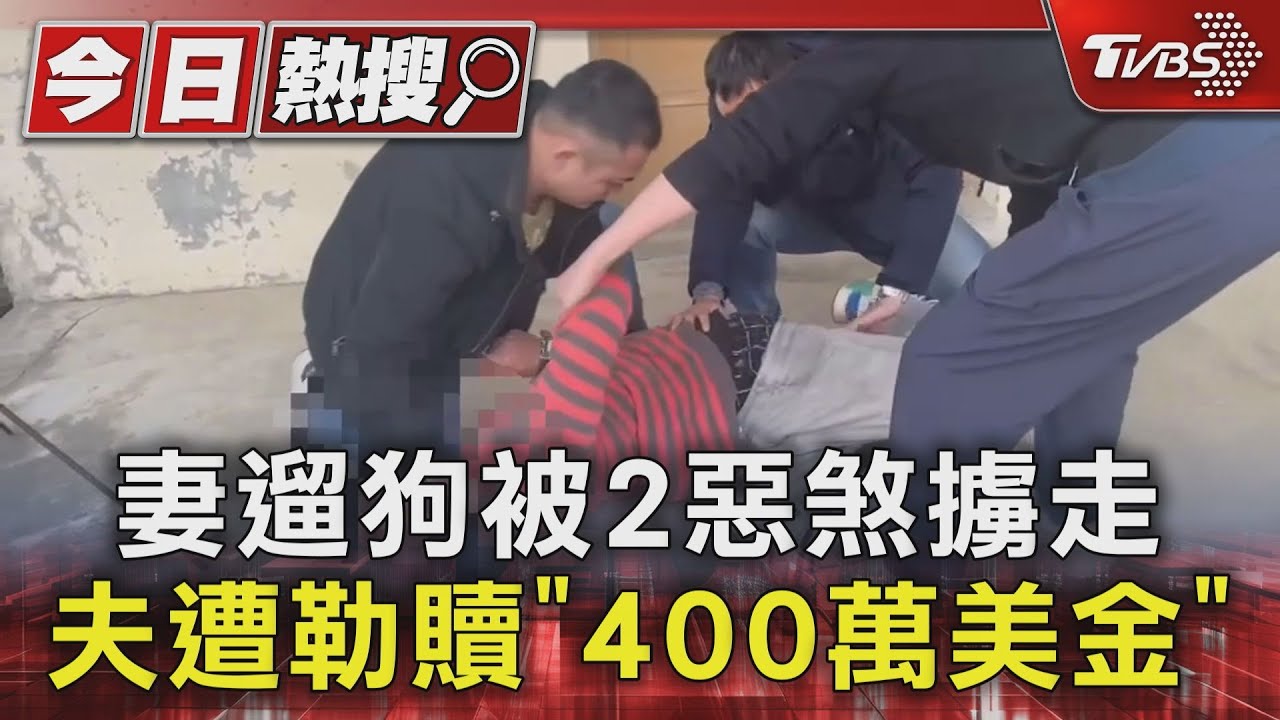 妻遛狗被2惡煞擄走　夫遭勒贖「400萬美金」