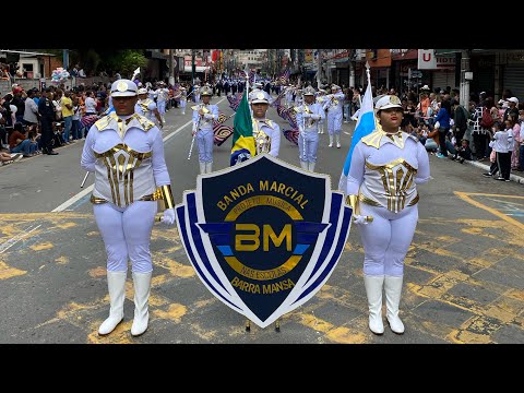 Banda marcial de Barra mansa no desfile de aniversário de Itatiaia 2025